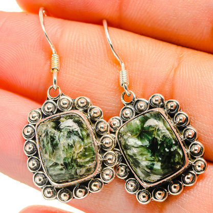 Seraphinite Earrings handcrafted by Ana Silver Co - EARR422662