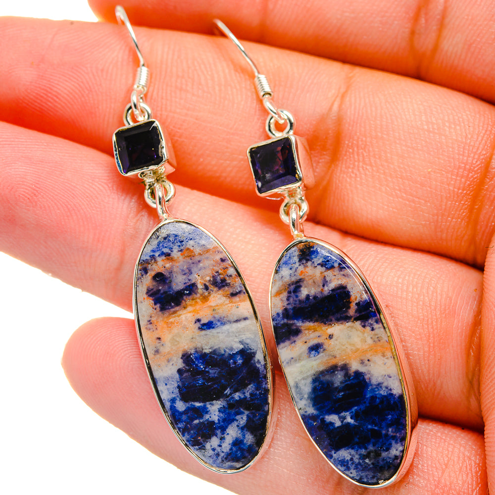 Sodalite Earrings handcrafted by Ana Silver Co - EARR422674