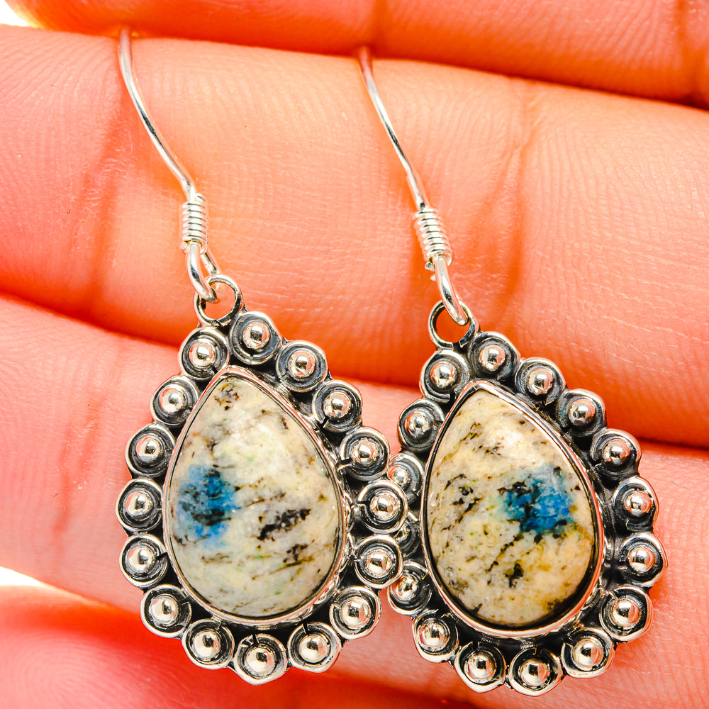 K2 Blue Azurite Earrings handcrafted by Ana Silver Co - EARR422685