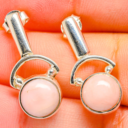 Pink Opal Earrings handcrafted by Ana Silver Co - EARR422686
