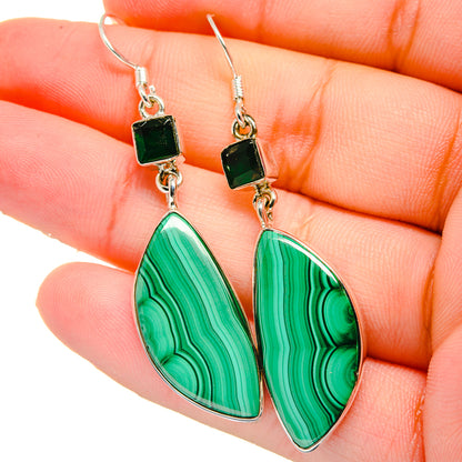 Malachite Earrings handcrafted by Ana Silver Co - EARR422691