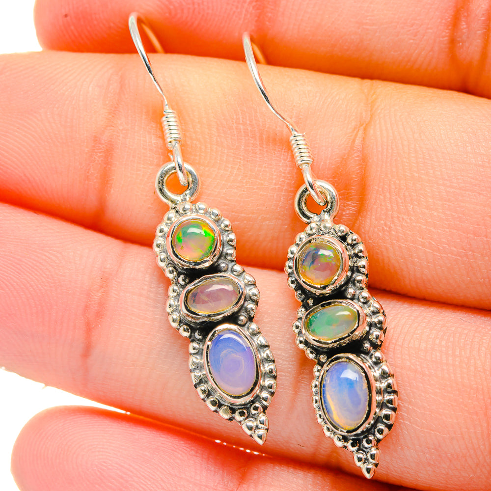 Ethiopian Opal Earrings handcrafted by Ana Silver Co - EARR422698