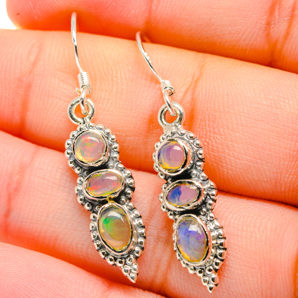 Ethiopian Opal Earrings handcrafted by Ana Silver Co - EARR422701