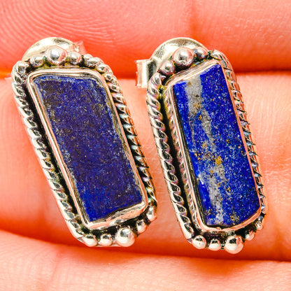 Lapis Lazuli Earrings handcrafted by Ana Silver Co - EARR422712