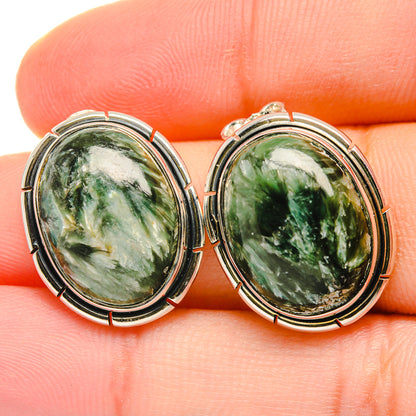 Seraphinite Earrings handcrafted by Ana Silver Co - EARR422715