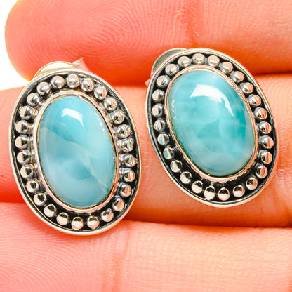 Larimar Earrings handcrafted by Ana Silver Co - EARR422716