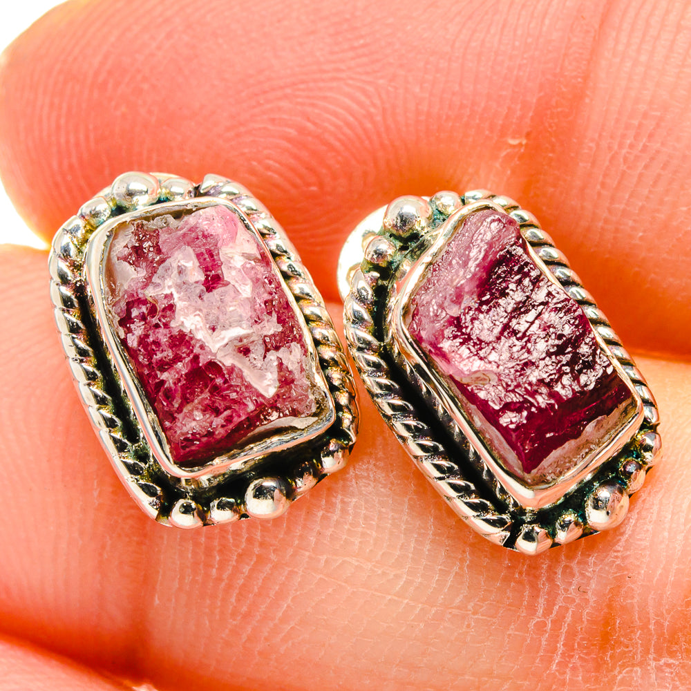 Pink Tourmaline Earrings handcrafted by Ana Silver Co - EARR422720