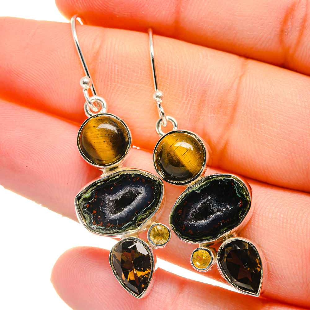 Coconut Geode Druzy Earrings handcrafted by Ana Silver Co - EARR422723