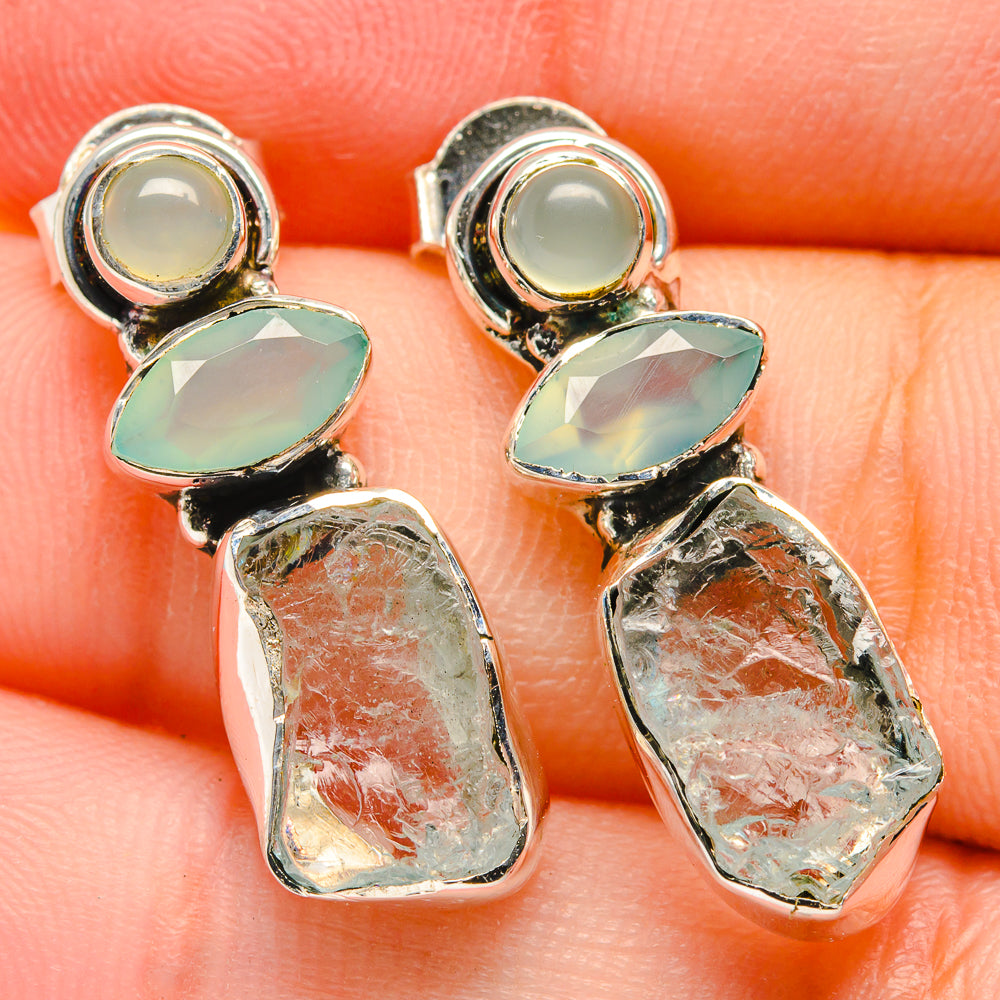 Aquamarine Earrings handcrafted by Ana Silver Co - EARR422731