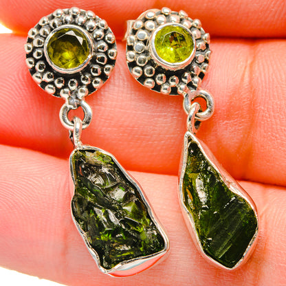 Chrome Diopside Earrings handcrafted by Ana Silver Co - EARR422739