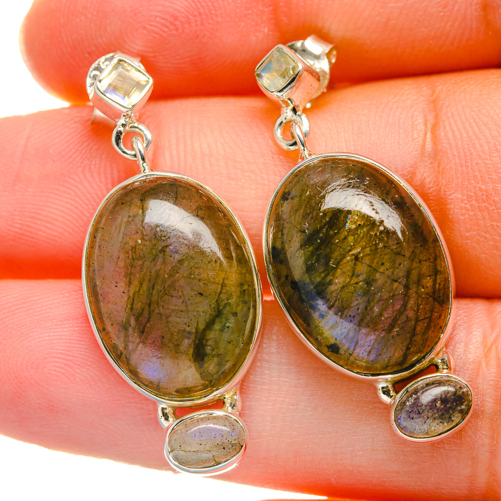 Labradorite Earrings handcrafted by Ana Silver Co - EARR422742