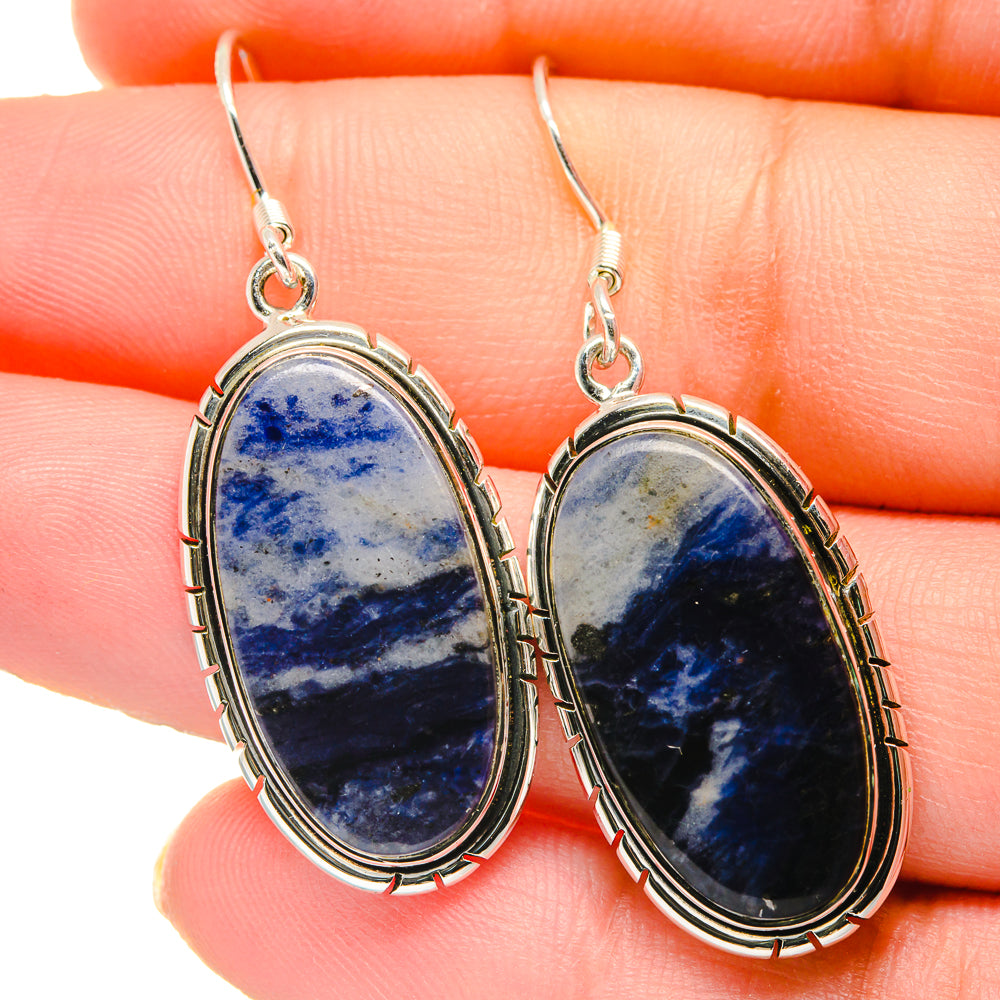 Sodalite Earrings handcrafted by Ana Silver Co - EARR422748