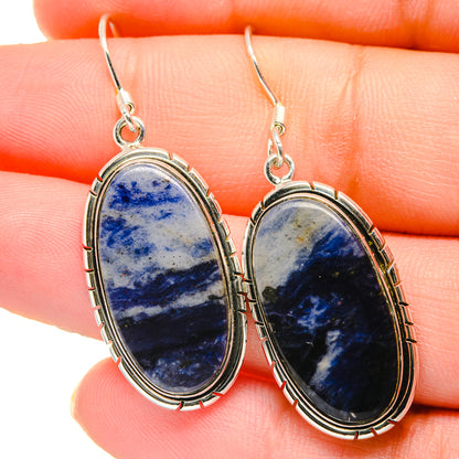Sodalite Earrings handcrafted by Ana Silver Co - EARR422748
