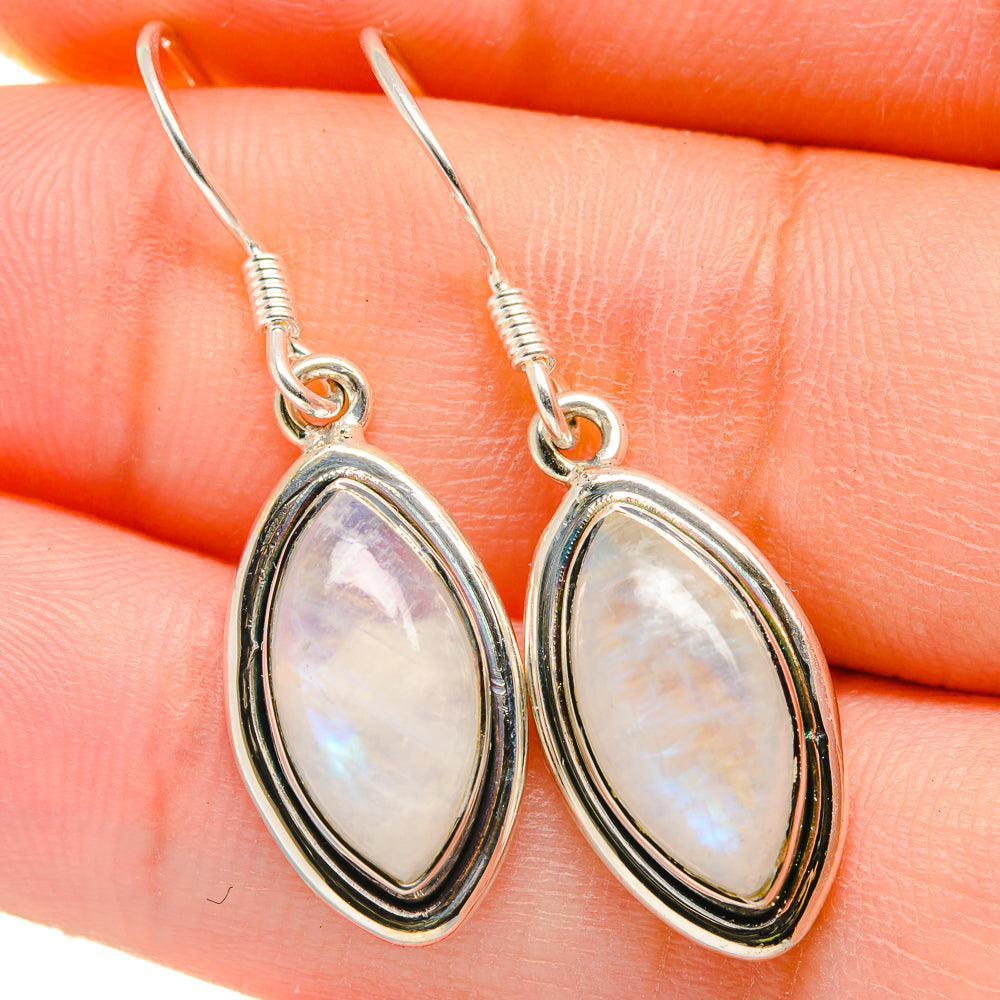 Rainbow Moonstone Earrings handcrafted by Ana Silver Co - EARR422756