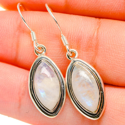 Rainbow Moonstone Earrings handcrafted by Ana Silver Co - EARR422756