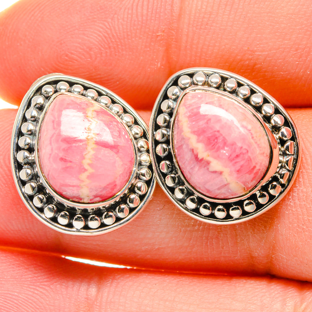 Rhodochrosite Earrings handcrafted by Ana Silver Co - EARR422767