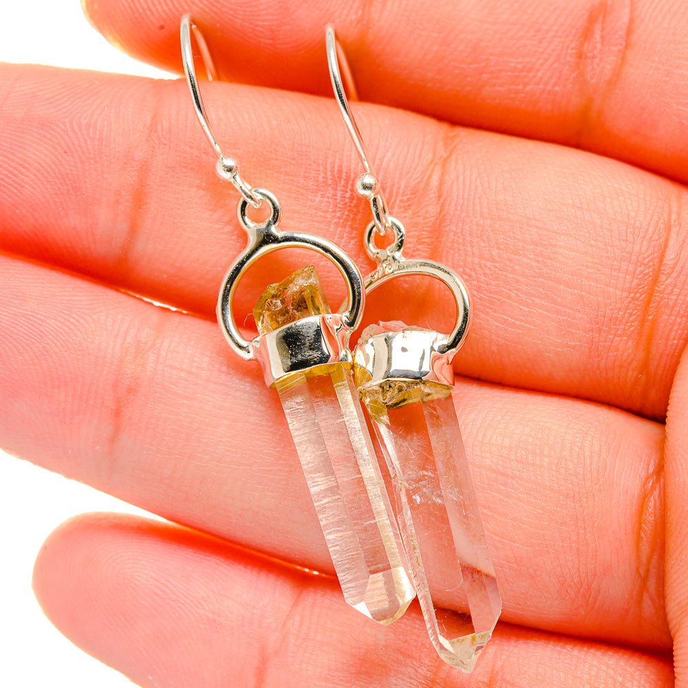 Herkimer Diamond Earrings handcrafted by Ana Silver Co - EARR422771