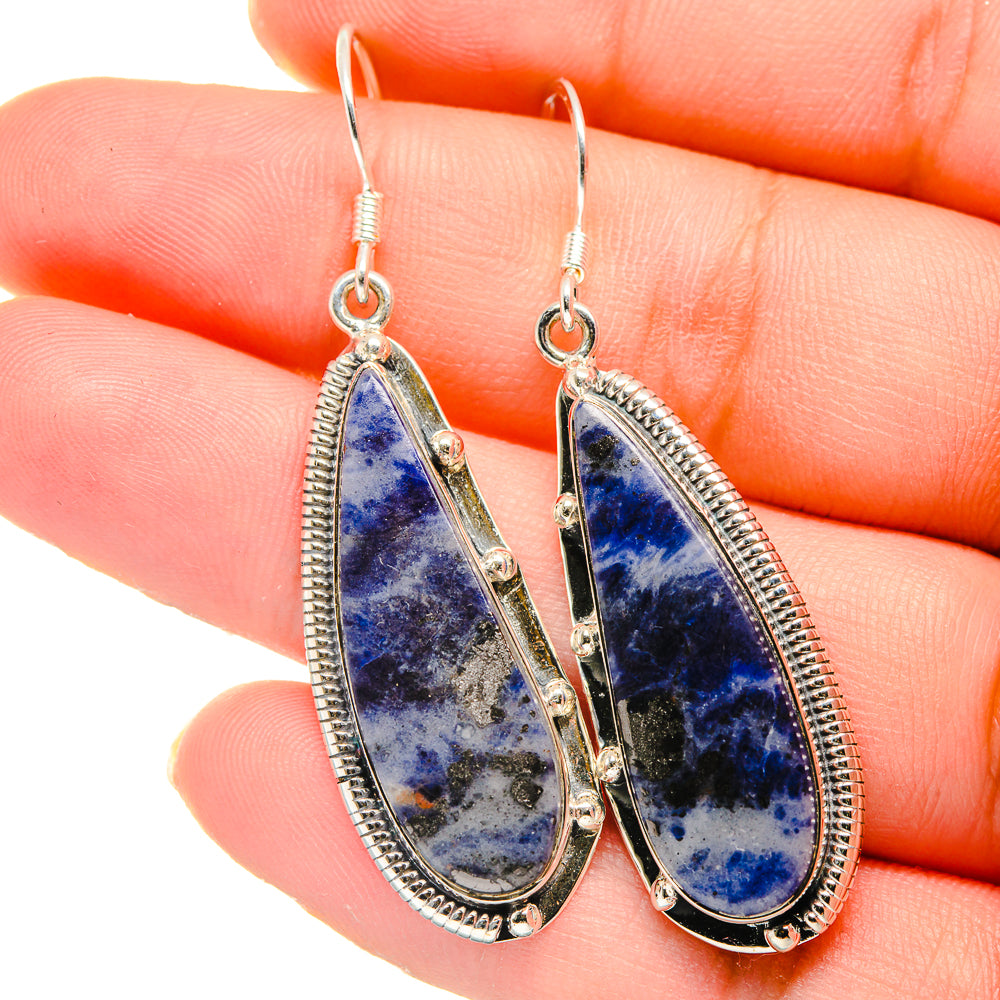 Sodalite Earrings handcrafted by Ana Silver Co - EARR422772