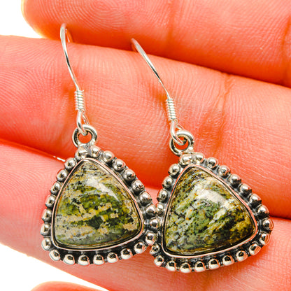 Lizard Jasper Earrings handcrafted by Ana Silver Co - EARR422775