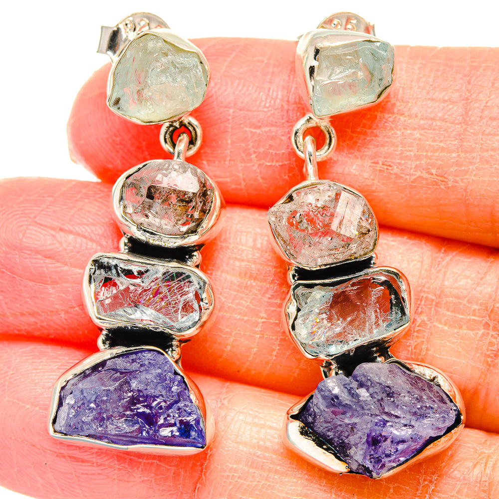 Tanzanite Earrings handcrafted by Ana Silver Co - EARR422784
