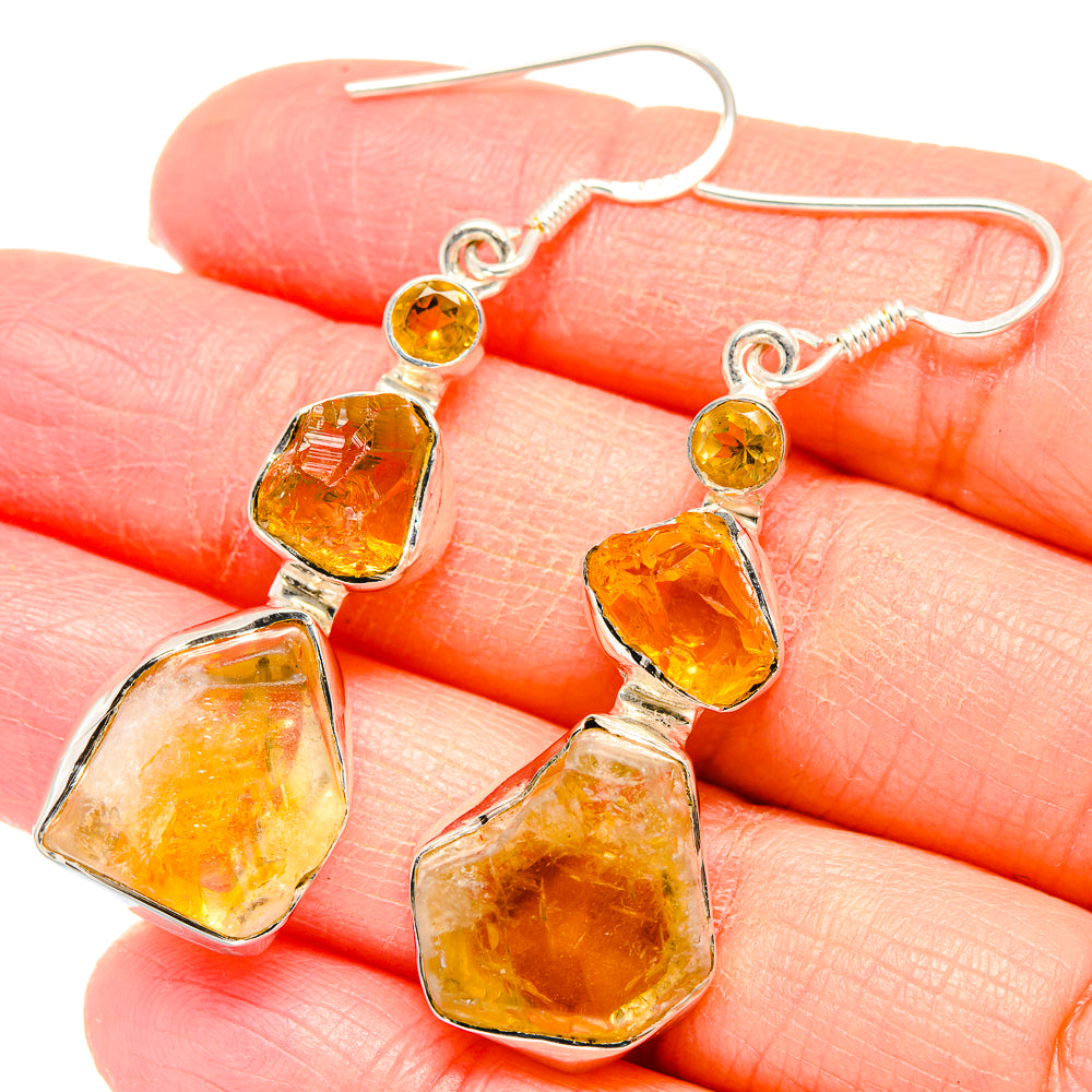 Citrine Earrings handcrafted by Ana Silver Co - EARR422785