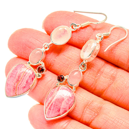 Rhodochrosite Earrings handcrafted by Ana Silver Co - EARR422786