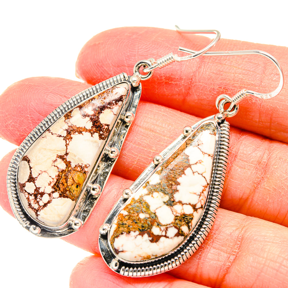 Wild Horse Jasper Earrings handcrafted by Ana Silver Co - EARR422787