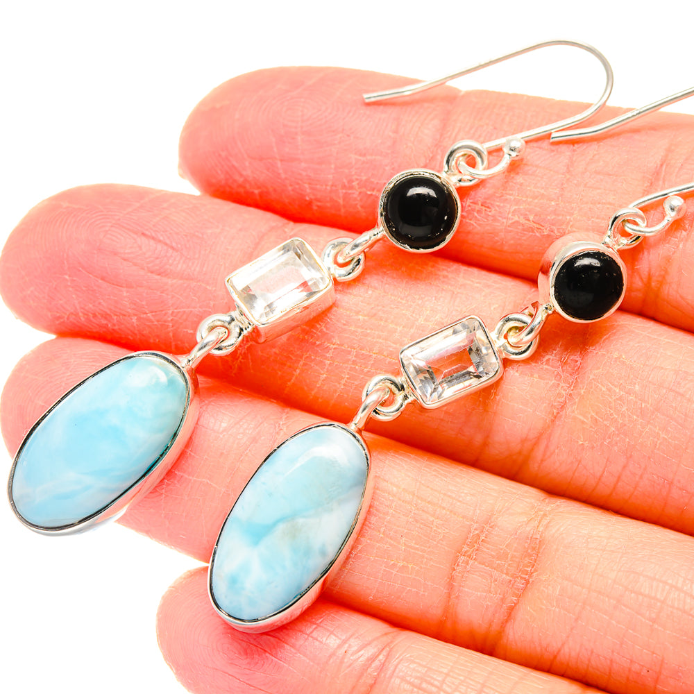 Larimar Earrings handcrafted by Ana Silver Co - EARR422793
