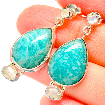 Amazonite Earrings handcrafted by Ana Silver Co - EARR422795