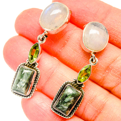 Seraphinite Earrings handcrafted by Ana Silver Co - EARR422797