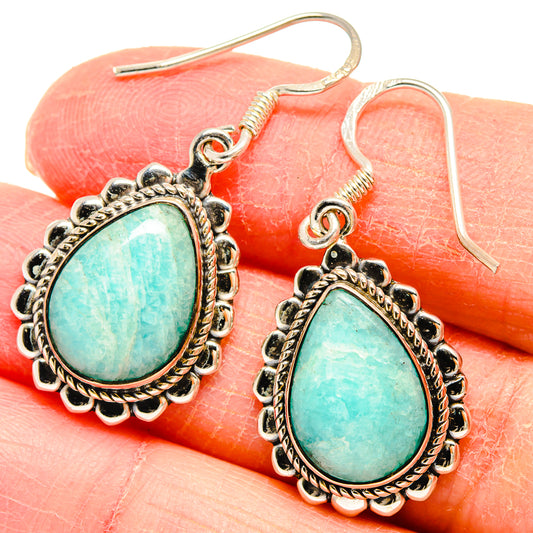 Amazonite Earrings handcrafted by Ana Silver Co - EARR422803