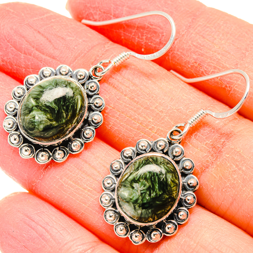 Seraphinite Earrings handcrafted by Ana Silver Co - EARR422806