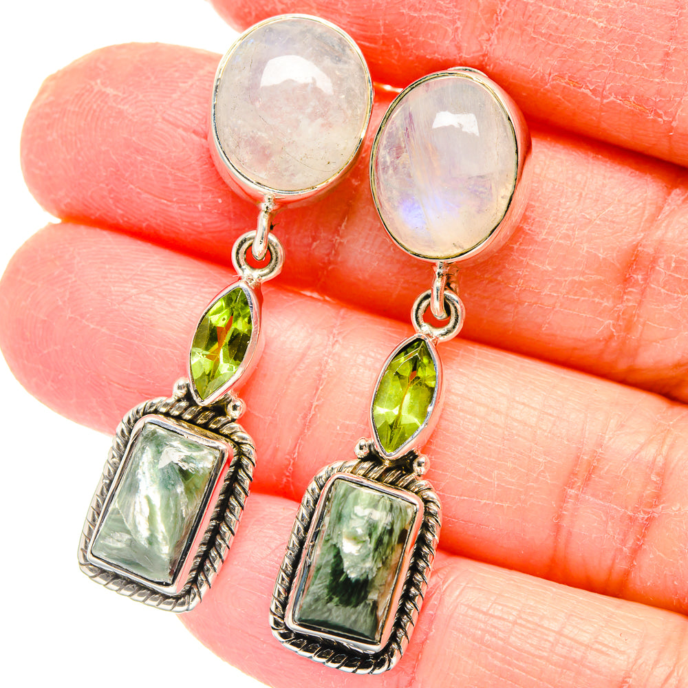 Seraphinite Earrings handcrafted by Ana Silver Co - EARR422827