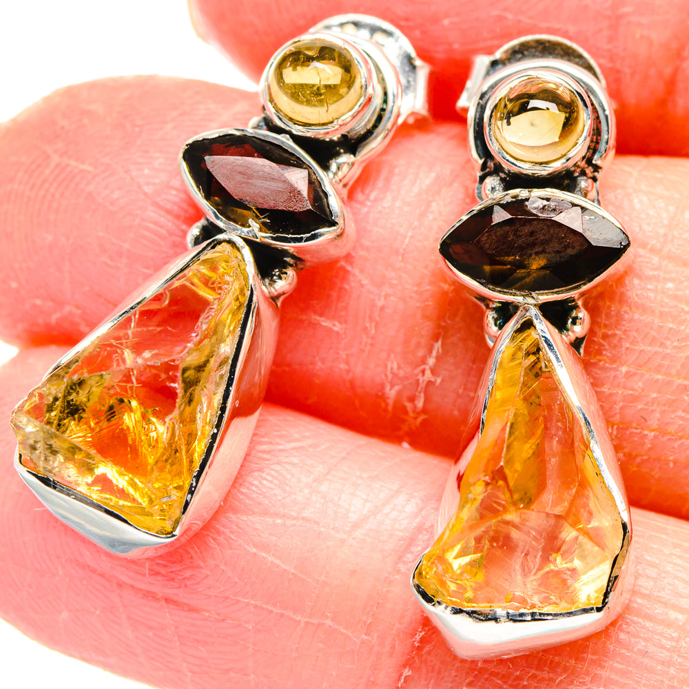 Citrine Earrings handcrafted by Ana Silver Co - EARR422841