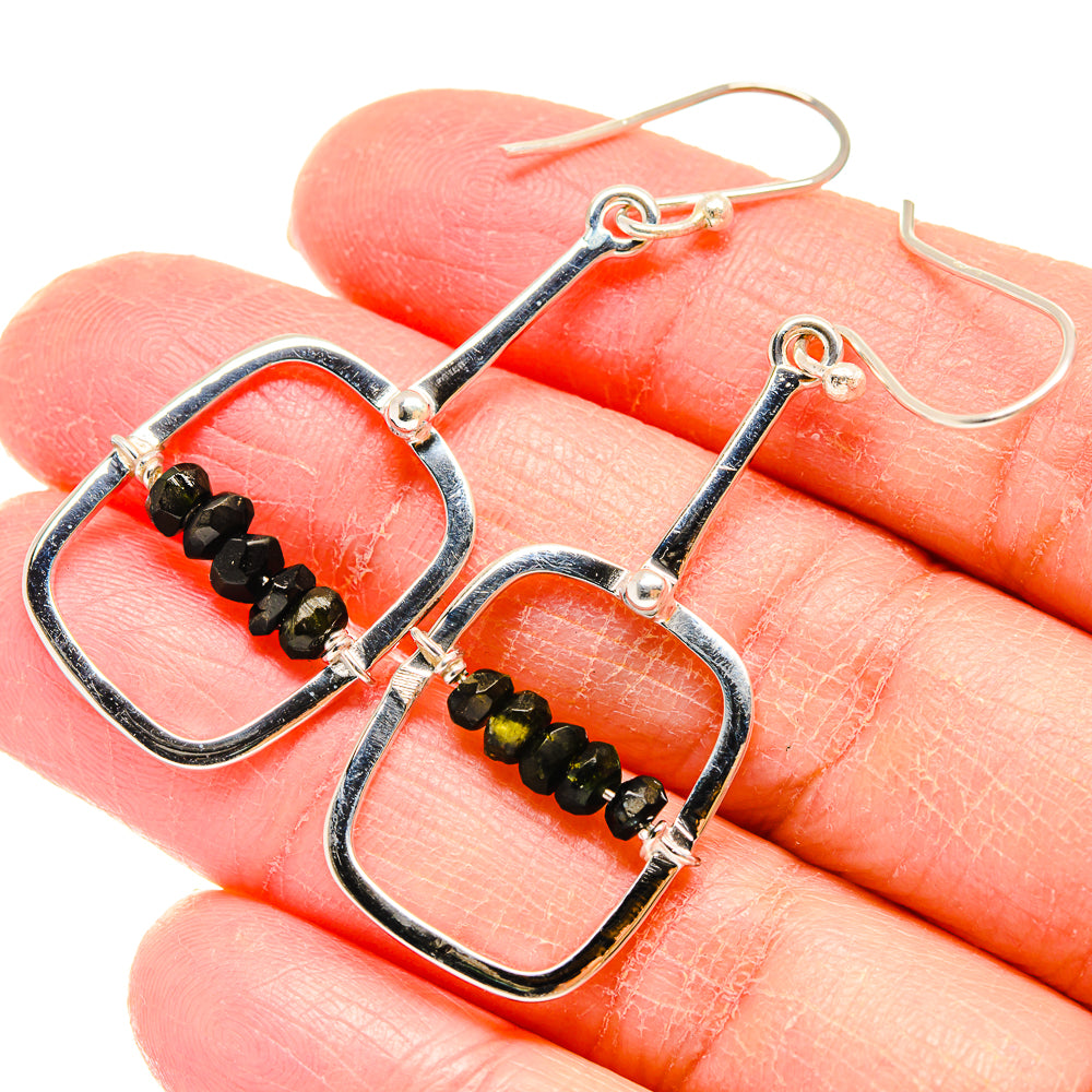 Green Tourmaline Earrings handcrafted by Ana Silver Co - EARR422851