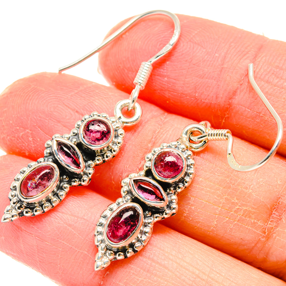 Pink Tourmaline Earrings handcrafted by Ana Silver Co - EARR422854