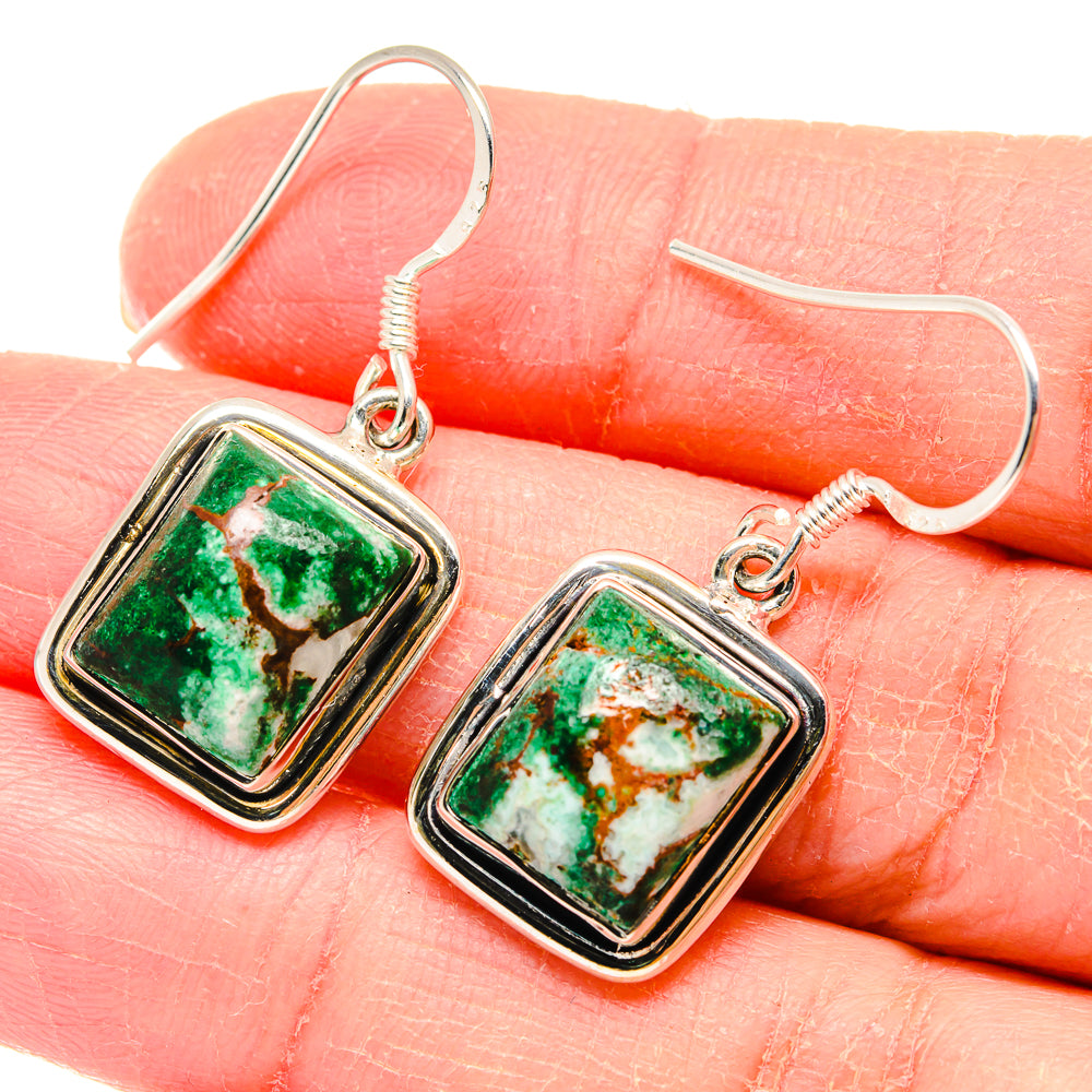 Chrysocolla Earrings handcrafted by Ana Silver Co - EARR422858