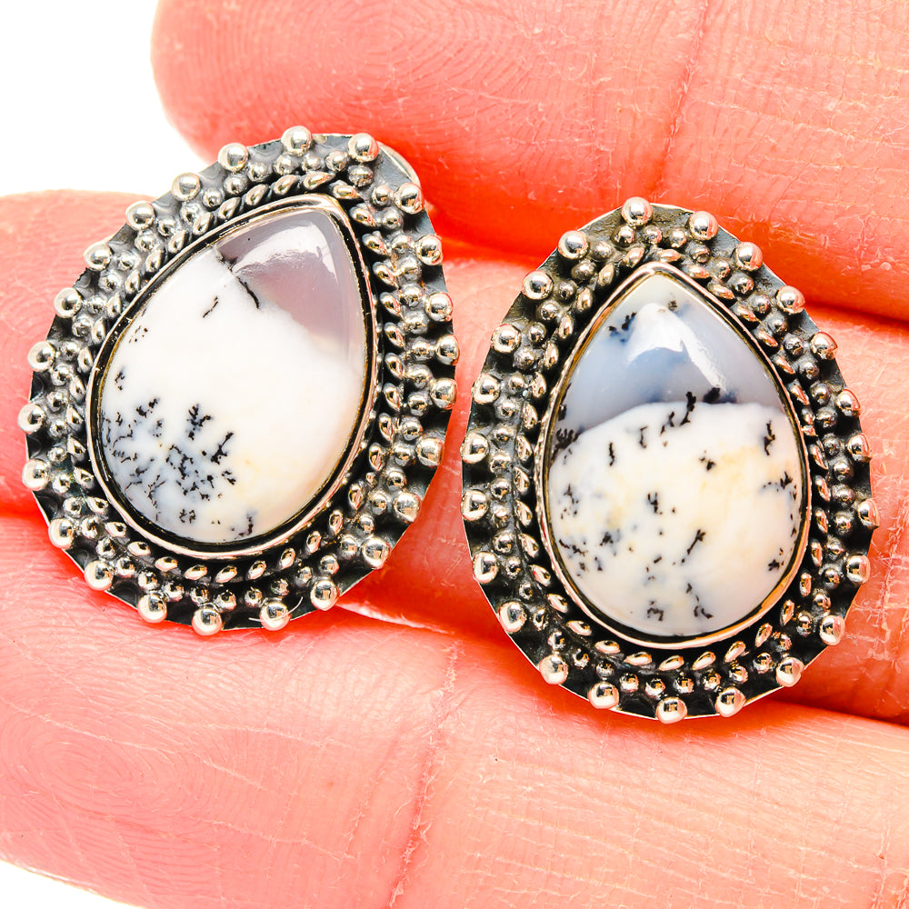 Dendritic Opal Earrings handcrafted by Ana Silver Co - EARR422860