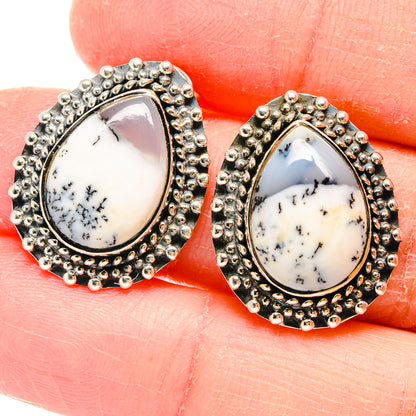 Dendritic Opal Earrings handcrafted by Ana Silver Co - EARR422860
