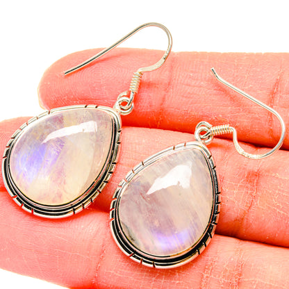Rainbow Moonstone Earrings handcrafted by Ana Silver Co - EARR422865