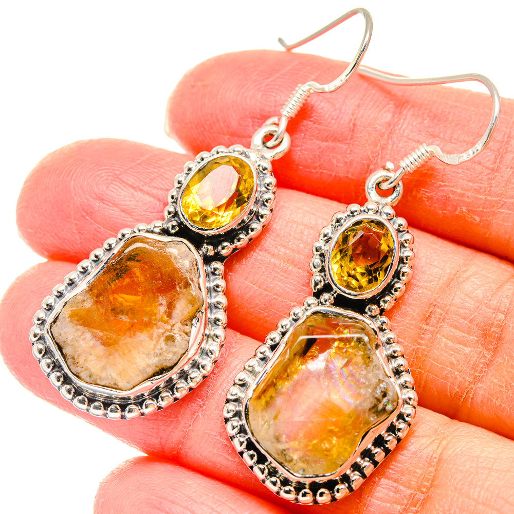Citrine Earrings handcrafted by Ana Silver Co - EARR422868