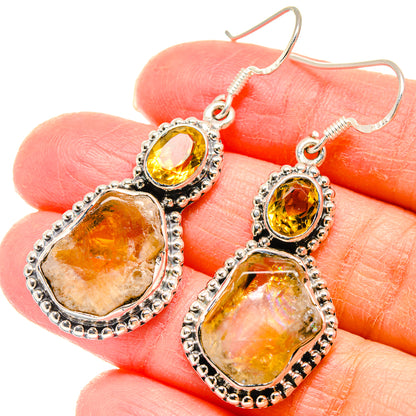 Citrine Earrings handcrafted by Ana Silver Co - EARR422868