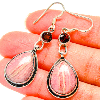 Rhodochrosite Earrings handcrafted by Ana Silver Co - EARR422871