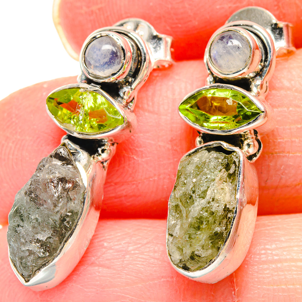 Green Amethyst Earrings handcrafted by Ana Silver Co - EARR422872