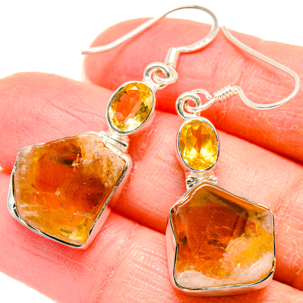 Citrine Earrings handcrafted by Ana Silver Co - EARR422874