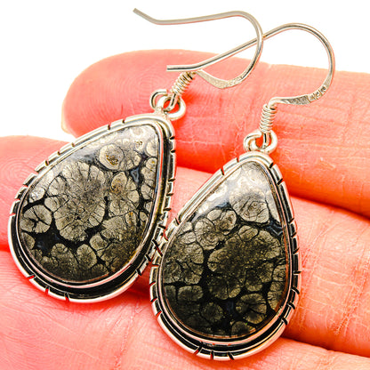 Pyrite Agate Earrings handcrafted by Ana Silver Co - EARR422877