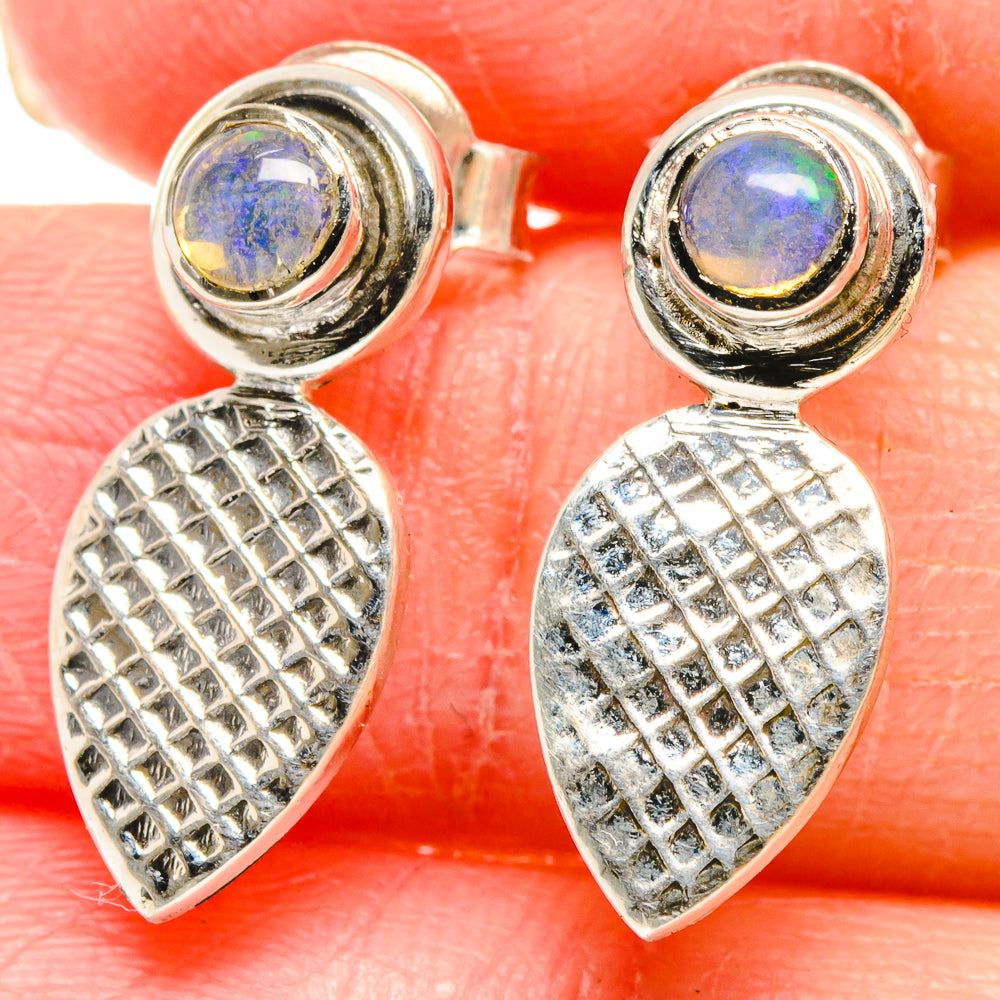Ethiopian Opal Earrings handcrafted by Ana Silver Co - EARR422879
