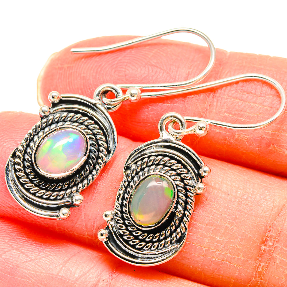 Ethiopian Opal Earrings handcrafted by Ana Silver Co - EARR422881