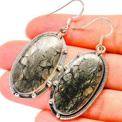 Pyrite Agate Earrings handcrafted by Ana Silver Co - EARR422885