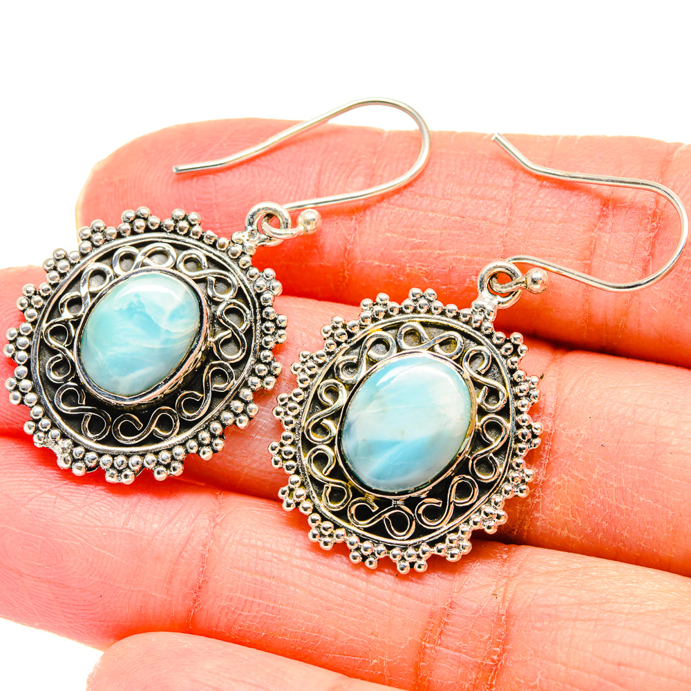 Larimar Earrings handcrafted by Ana Silver Co - EARR422889